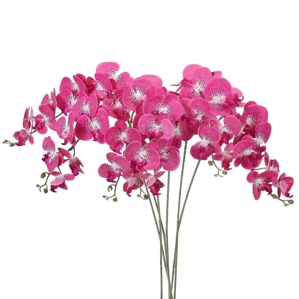 6pcs Artificial Orchid Stems 41" 9 Heads Faux Phalaenopsis Flowers Real Touch Fake Orchid Flower Branch for Vase Home Wedding