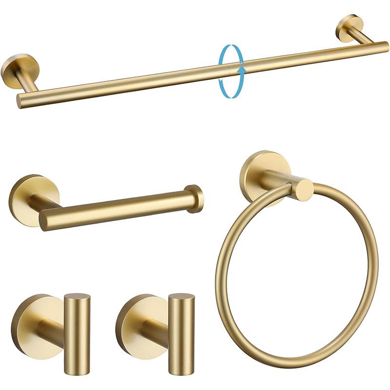 18-Piece Stainless Steel Bathroom Set: Towel Bars, Tissue Holder, Hooks, and Accessories