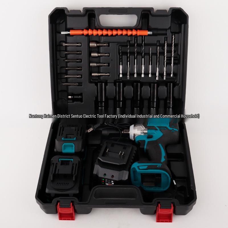 Rechargeable High-Power Multifunctional Lithium Battery Impact Wrench for Woodworking and Auto Repair.