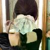French Elegant Ballet Style Lace Satin Bow Ponytail Hair Clip, Gentle And Sweet Shark Clip Hair Ornament On The Back Of Head