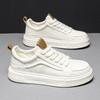 2025 summer new men's lightweight casual white shoes comfortable thick sole heightening hole punching board shoes casual shoes