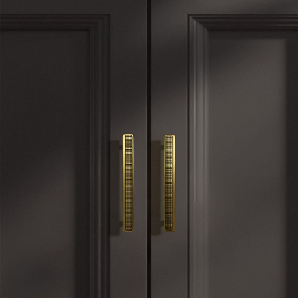 1Pcs Durable T Bar Drawer Knob Vintage Multi-size Door Handle Pulls Grid texture Drawer Pull Drawer