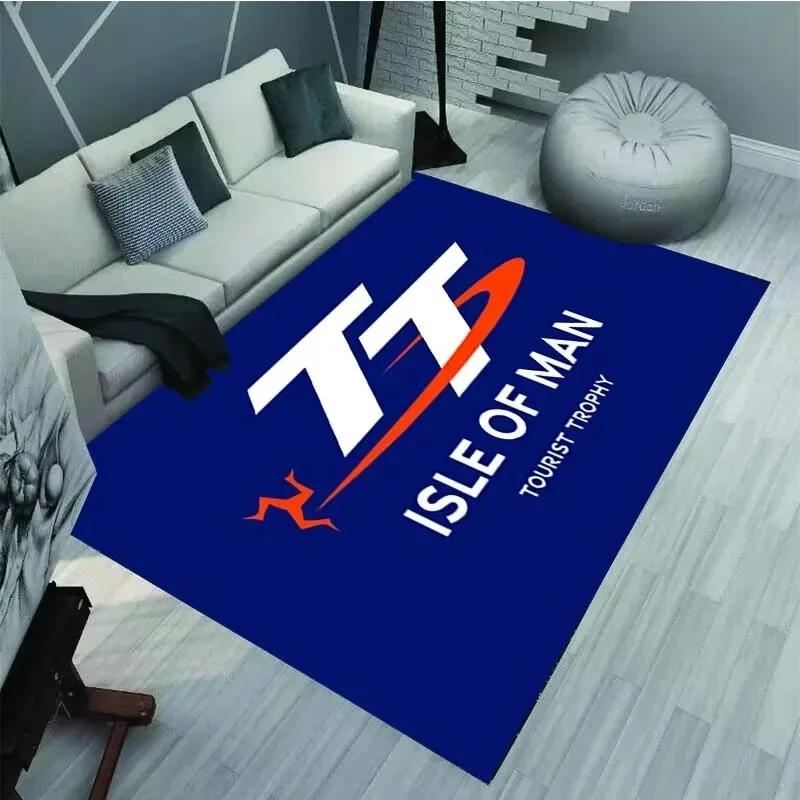 Isle of Man TT Teppiche und Läufer Motorradwettbewerb Teppich Wohnzimmer Schlafzimmer Dekoration Große Fläche Weicher Teppich Kinderzimmer Teppich