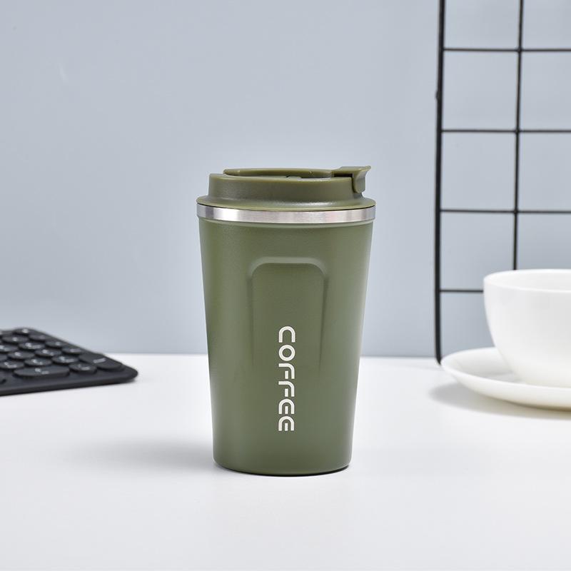 

Простая модная термос-чашка из нержавеющей стали для мужчин и женщин, кофейная чашка для пар, двойная вакуумная автомобильная чашка 380ml