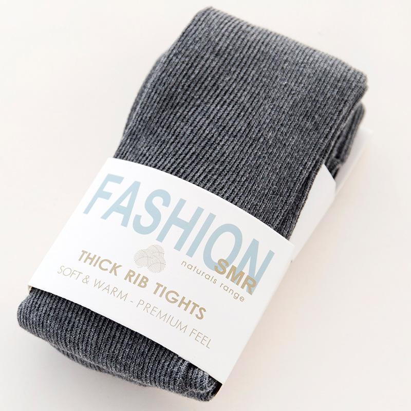 Dicke warme gestreifte Damenstrumpfhose Herbst Winterstrumpfhose Baumwolle Strickstrümpfe Multifarben Collant