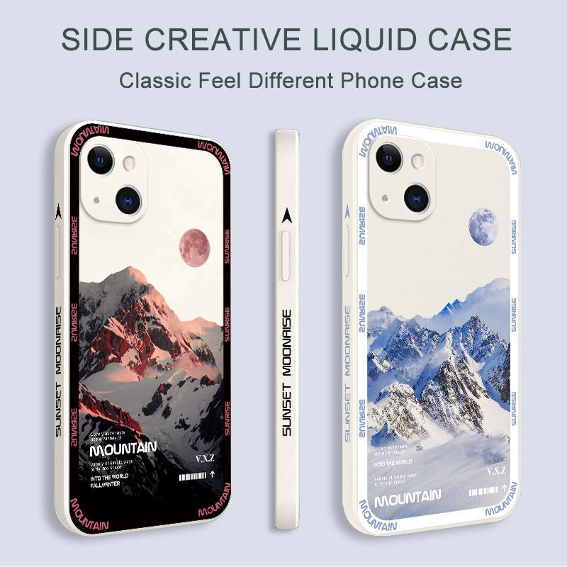 Snow Mountain Sunrise Scenery Silicone Phone Case For Samsung Galaxy S23 Ultra S22 Plus S21 FE S20 Note 20 Dustproof Soft Cover
