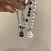 Exquisite Black White Beaded Little Specter Bracelets for Women Sweet Bracelets