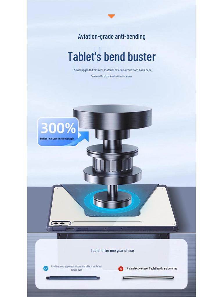 Capa Giratória de Couro para Samsung Galaxy Tab S9/S9+ - Capa Protetora Não Magnética para Tab S9+/S9FE+