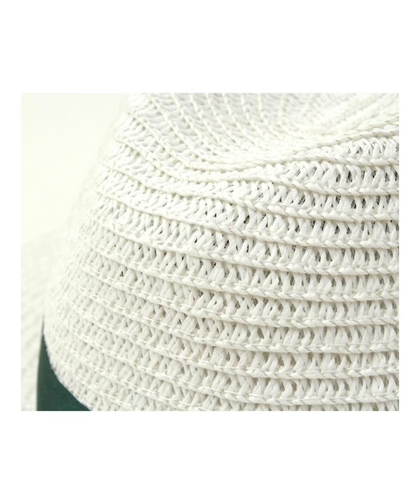 Yunibeosyeolkemiseuteuli Green Line Summer White Fedora Summer Fedora