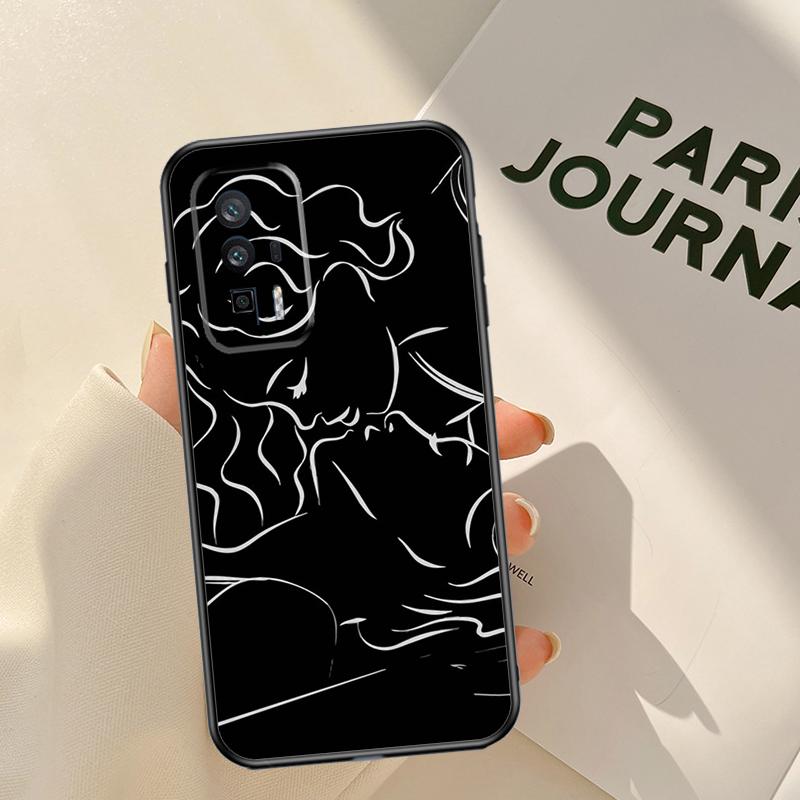 Sexy Line Minimalist Style Case For Xiaomi 14 15 Ultra 13T 14T 15T Pro 17 Pro Max POCO X7 Pro X3 X5 X6 F5 F6 F7 F8 Coque