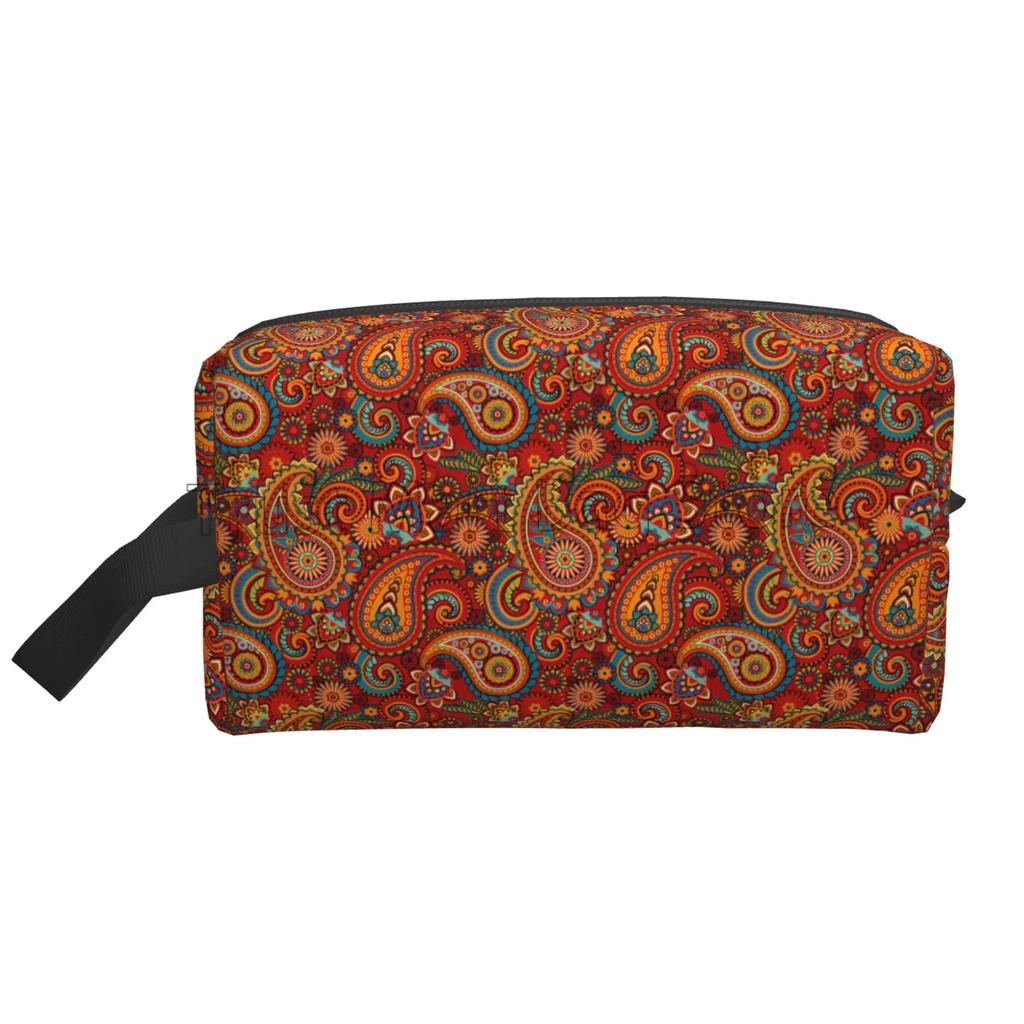 Cestovní kosmetická taštička s květinovým vzorem paisley Mandala Kosmetická taštička Organizér na make-up Velká kapacita Cestovní organizér na toaletní potřeby a příslušenství