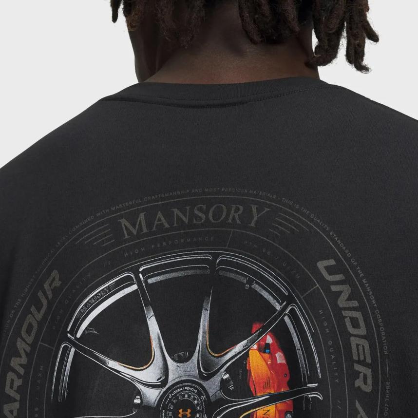 Under Armour X Mansory Collaboration FW25 Heavyweight Short Sleeve T-Shirt Loose Comfortable Skin-Friendly Crew Neck Men Tops 6009101-001