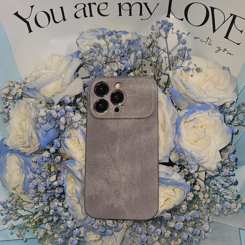 The Texture Is Suitable for The IPhone 15promax Phone Case, IPhone14 Half-wrapped 13/12 Fashionable Shell