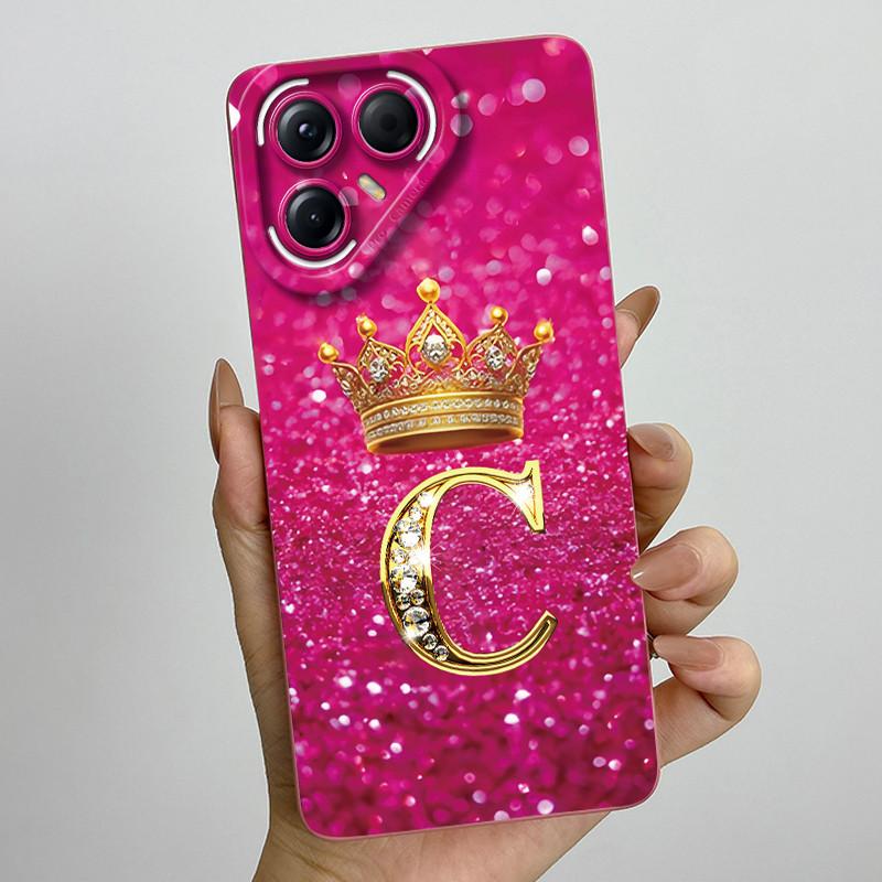 For Tecno Pova 7 Pro Ultra 5G Case Luxury Crown Letter Silicone Soft Phone Case For Tecno Pova7 Pro Ultra Shockproof Back Covers