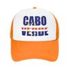 Cabo Verde Flag Mesh Sun Hats  Unisex Women Print Trucker Hat Spring Street Style Outdoor Sports Adjustable Snapback Cap