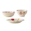Fruit Hare HandPainted Underglaze Tableware Set, Ceramic Rice Bowl, Cartoon Plate for Home