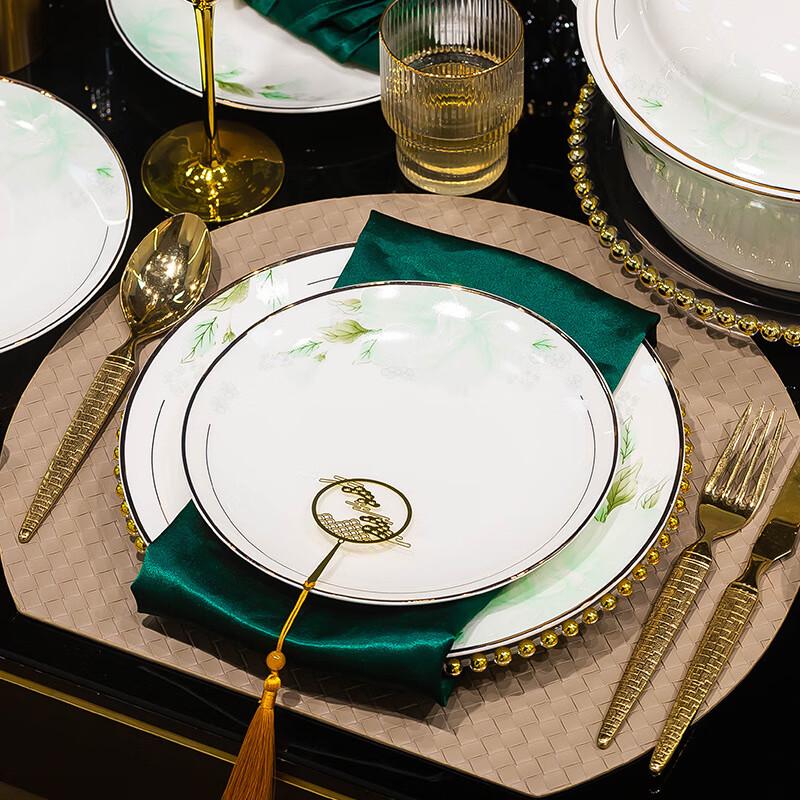 Modranka Light Luxury Jingdezhen Ceramic 62-Piece Dinnerware Gift Set