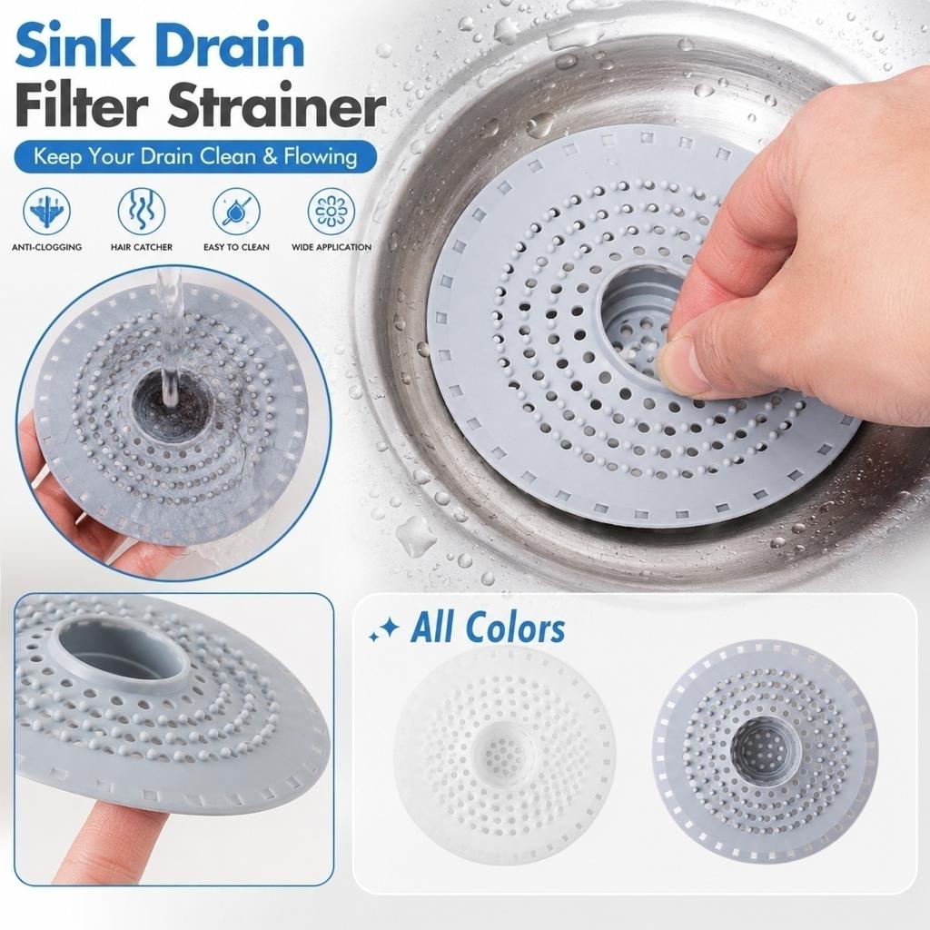 Silicone Drain Cover Kitchen Sink Strainer Hair Catcher Bathroom Floor Drain Filter Stopper for Preventing Clogs and Debris