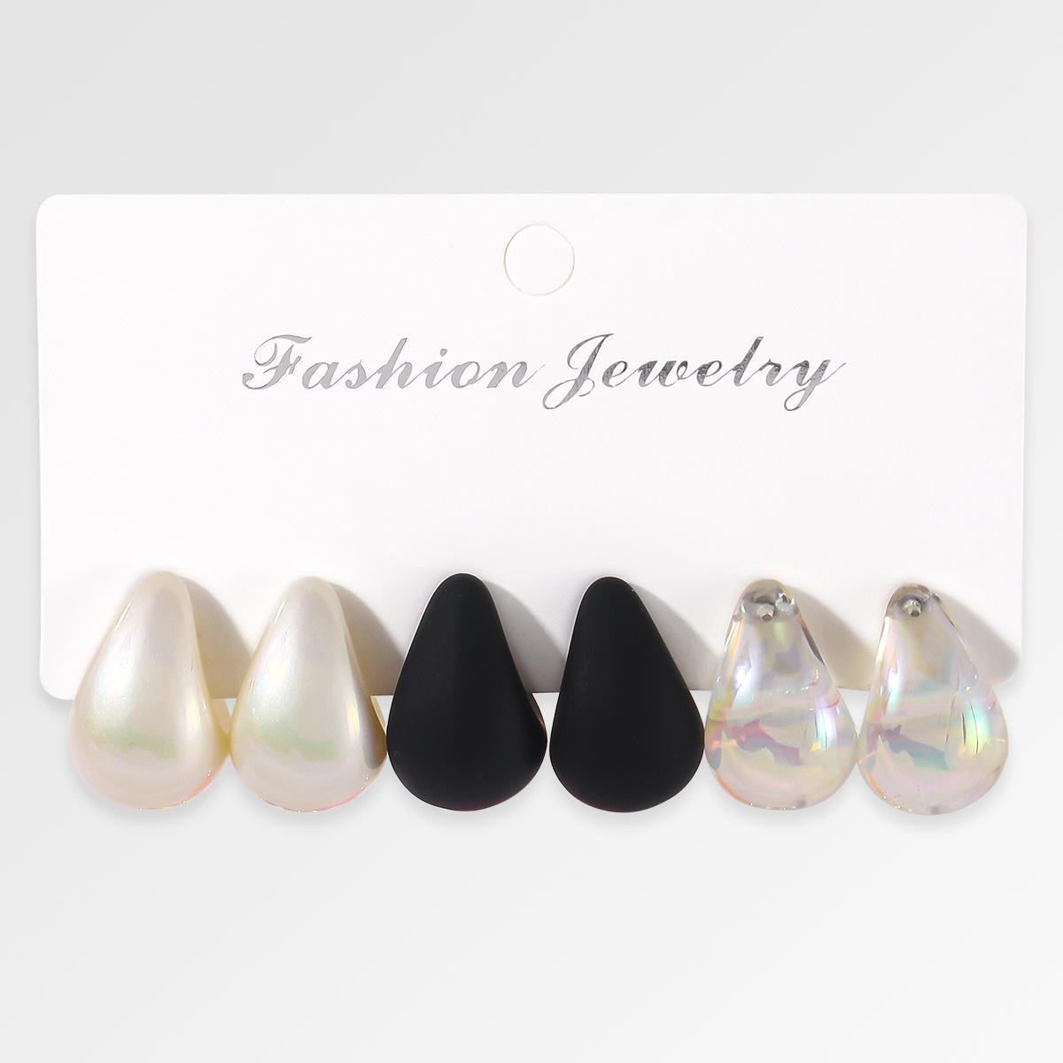 

Классические модные серьги-пусеты в форме капли воды, панк, гладкие серьги-капли, набор, очаровательные женские, повседневные, универсальные, для свиданий, вечеринок, циркон