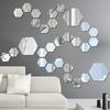 Factory Acrylic Mirror Three-dimensional Wall Sticker Living Room Entrance Aisle Staircase Personality Decorative Mirror Sticker Hexagon Frame Mirror