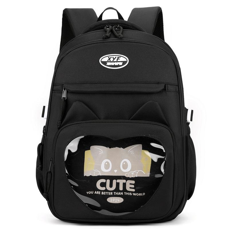 

Школьные ранцыДетский рюкзак Начальная школа 1-3-6 класс Повседневный школьный ранец Девочки Тренд Универсальный рюкзак Студент колледжа Класс large чёрный