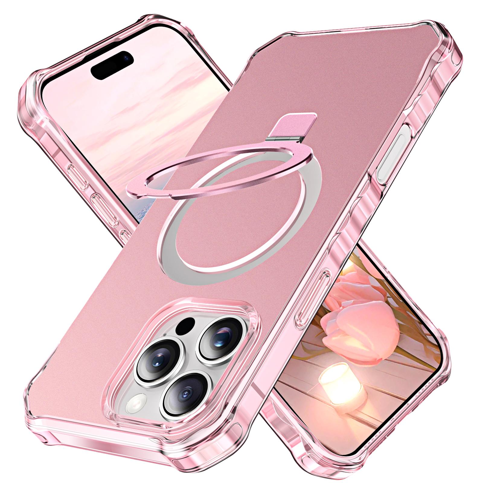 

Чехол для iPhone 16 Pro с маленьким волнистым краем, совместимый с MagSafe, противоударный, PC+TPU чехол для телефона A