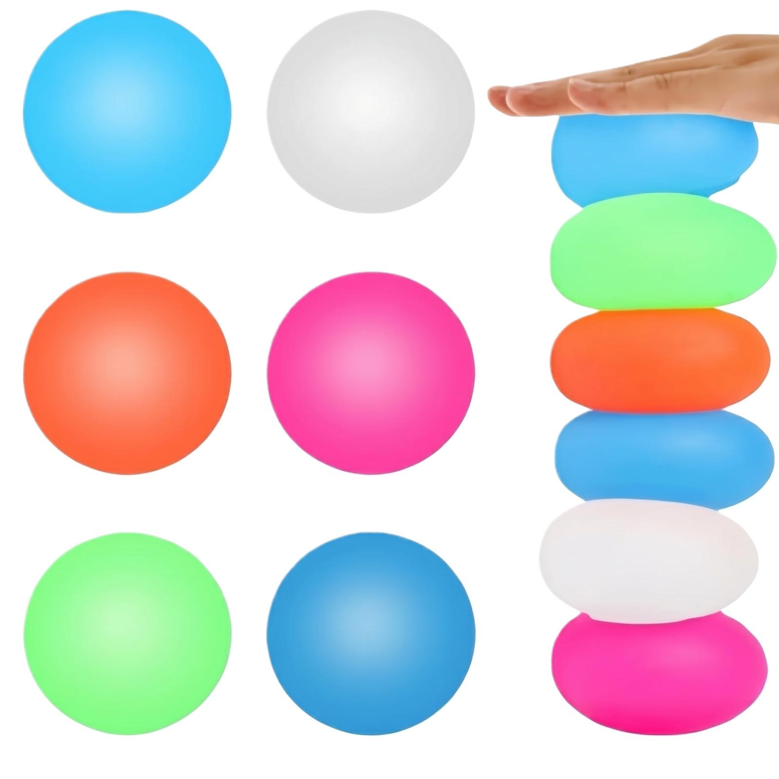 

Set of 4 Spherical Stress Relief Balls Soft Silicone Material Handheld Sensory Toy for Stress Reduction and Hand Exercise One Size