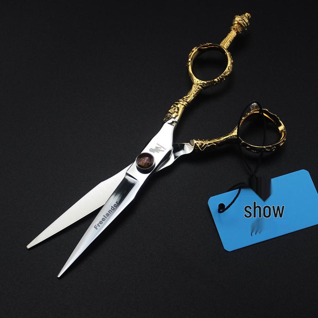 XCG 6-Inch Golden Crown Hairdressing Scissors - Straight, Bangs & Thinning Styles