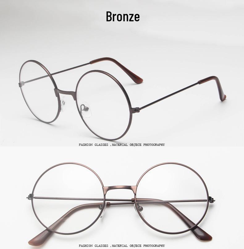 Korean Retro Metal Frame Glasses: Trendy Student Style 3066