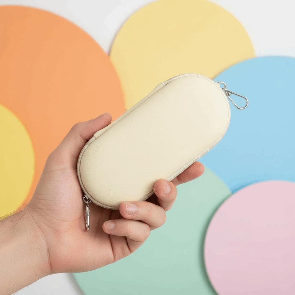 Waterproof PU Sunglasses Case Oval Shape Eyewear Organizer Dual Slot Glasses Pouch Fashion Driver