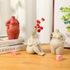 Creative Female Body Ceramic Vase Abstract Art Figure Sculpture Ornament Art Irregular Girl Ceramic Flower Vase Home Decoration