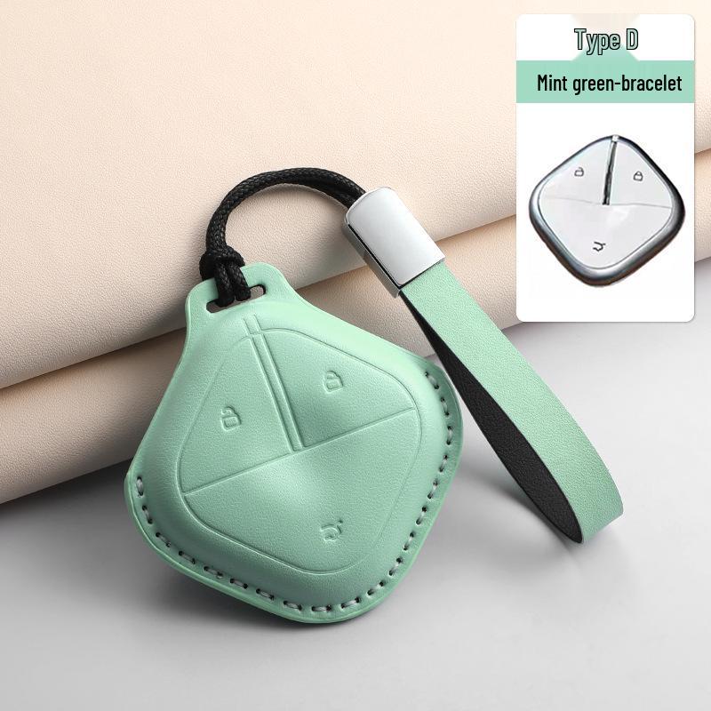 Compatible Wuling Bingo Airev Qingkong Genuine Leather Key Cover