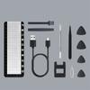 Cordless Electric Screwdriver Set 76 in 1 Precisions Bit Builtin LED Light Alloy Construction Electronics Repair Tool
