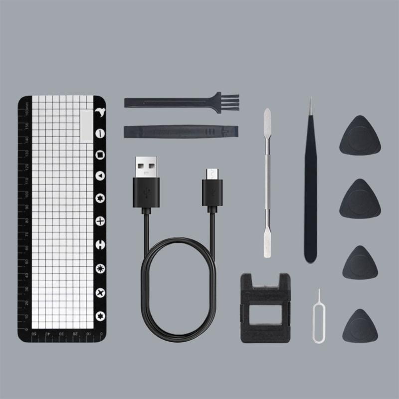 Cordless Electric Screwdriver Set 76 in 1 Precisions Bit Builtin LED Light Alloy Construction Electronics Repair Tool