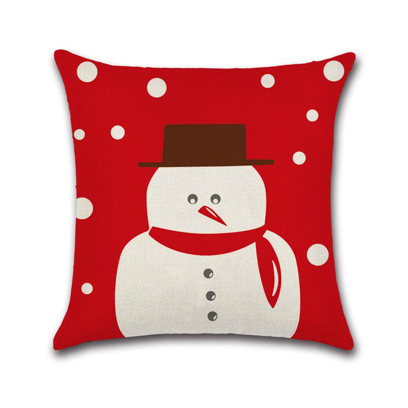 Cheap New Pillow Cases Happy Christmas Linen Sofa Cushion Cover Home