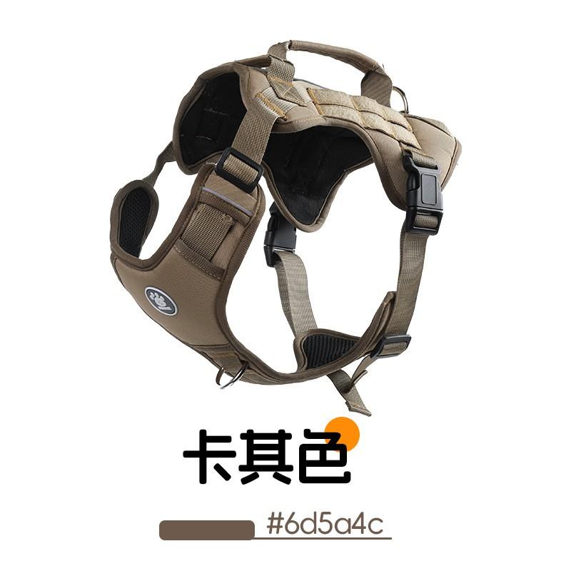 Adjustable Tactical Dog Harness Vest Breathable Lightweight No-Pull Pet Chest Lead Small Medium Large Dogs