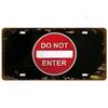 Caution License Plates  Metal Tin Signs for Wall Art Decoration Vintage Tags Metal Automotive Signs For Cafe Bar Club Garage Pub