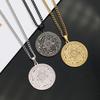 Edelstahl 7 Erzengel Amulett Anhänger Halsketten für Männer Frauen Vintage Runen Beschwörung Magischer Kreis Siegel Tag Halskette Schmuck