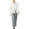 Uniqlo Proužkovaný límec Jedna kapsa Knoflíky Volná Ležérní Dlouhý rukáv Koš Unisex košile 476025-30