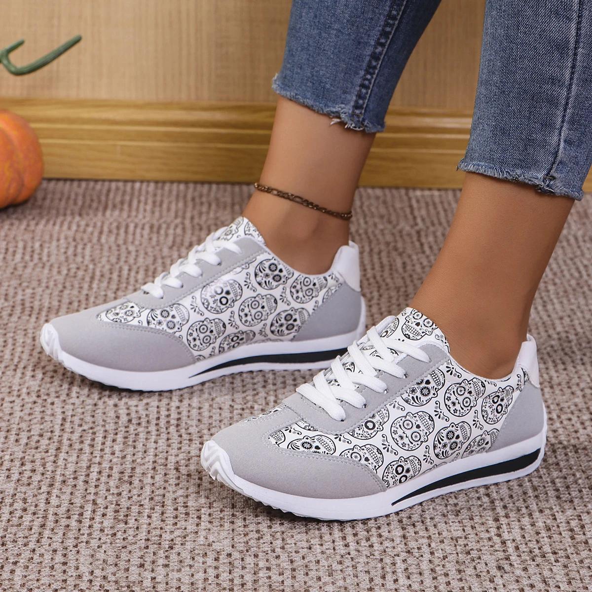 

Модные осенние женские кроссовки Новые плоские повседневные удобные кроссовки Женская мода Универсальная шнуровка Обувь для ходьбы для женщин Zapatos De Mujer 36 серый