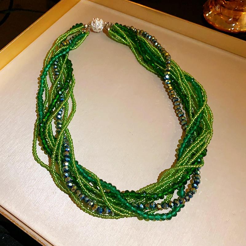 Boho Strasskristall Perlenarmband - Vielseitiger Mehrschichtiger Wickelschmuck