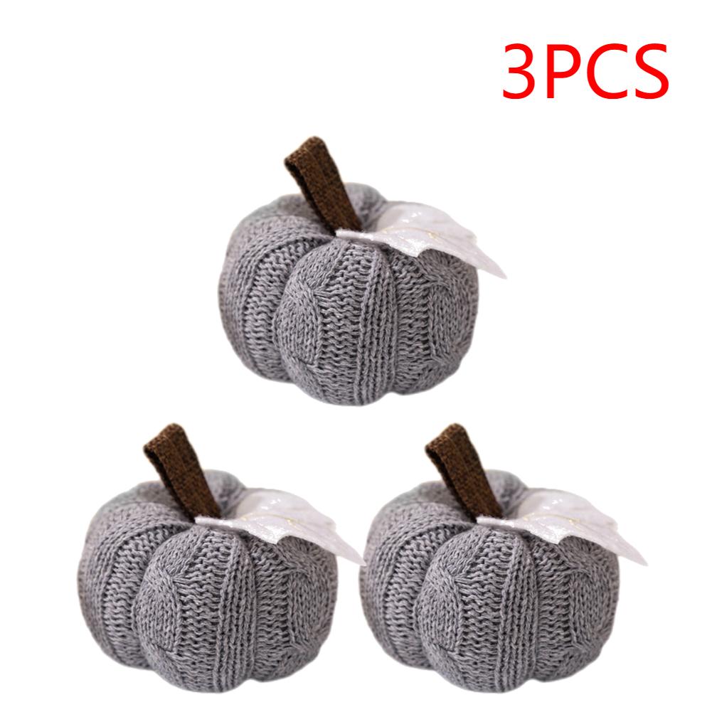 1-5PCS Small Pumpkins Home Decor Knit Knitted Pumpkin Reusable Seasonal Charm Cozy Warm Decorative Ornaments Crochet Pumpkins