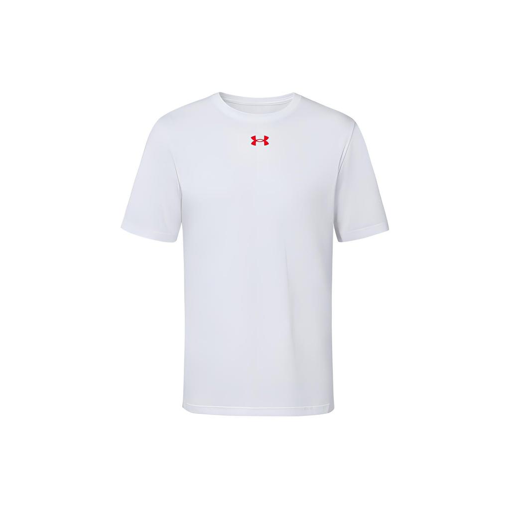 Under Armour China Print Knit Sports Crew Neck Straight T-Shirt Unisex Tops White 21600507-100