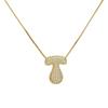 Luxury Zircon 26 English Letter Pendant Necklace for Women Gold Plated Stainless Steel Chain Fat Alphabet Hip Hop Necklace