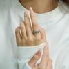 Adjustable Open Ring With Gold Plated Thorn Rose Motif Vintage Boho Statement Jewelry Women Men