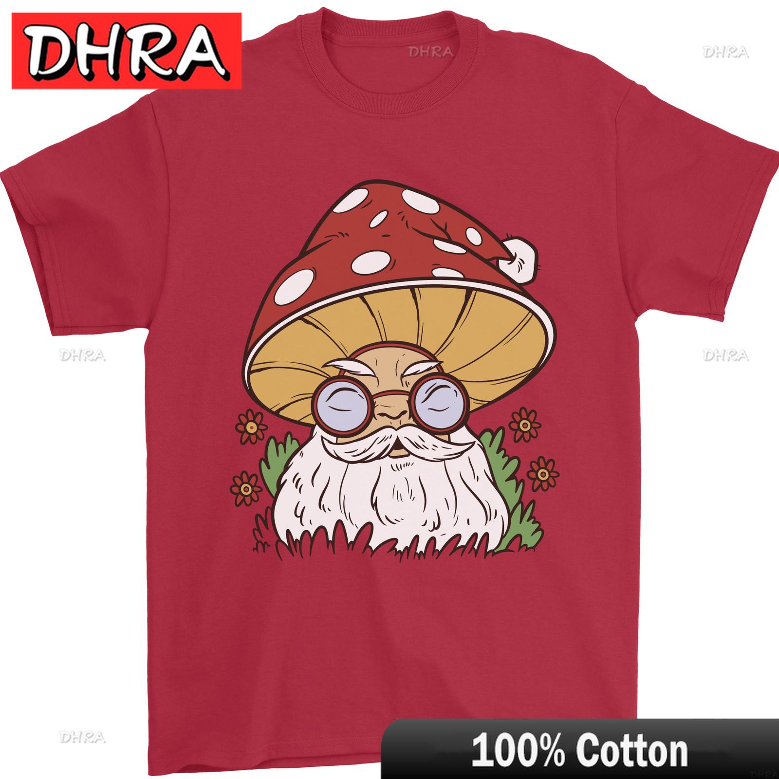 Santa Mushroom Christmas Mycology Foraging Xmas UNIsexs TShirt 100 Cotton Retro Fresh Cute Graphic Male Tshirts Chic Cute Bold S