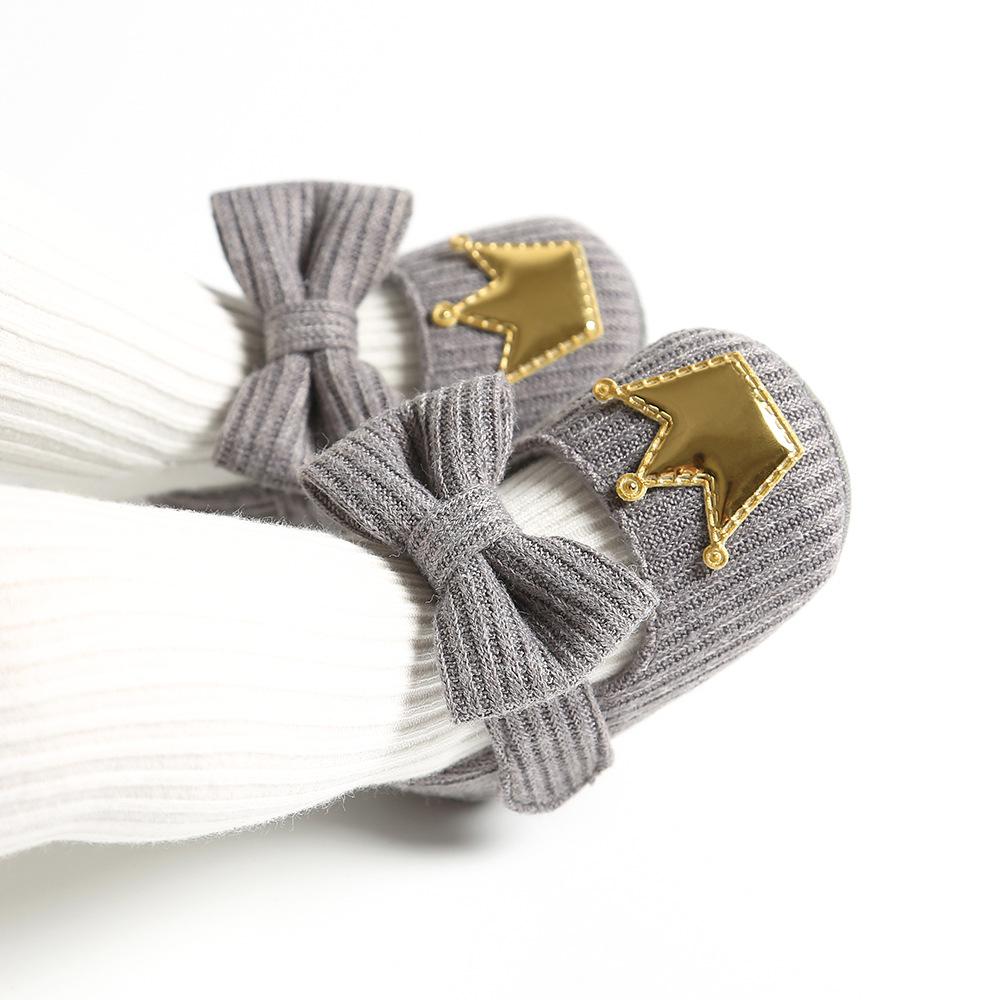 MYGGPP Woolen Baby Princess Schuhe Babyschuhe Schuhe mit weichem Boden Kleine Babyschuhe Frühlings- und Herbstmodelle