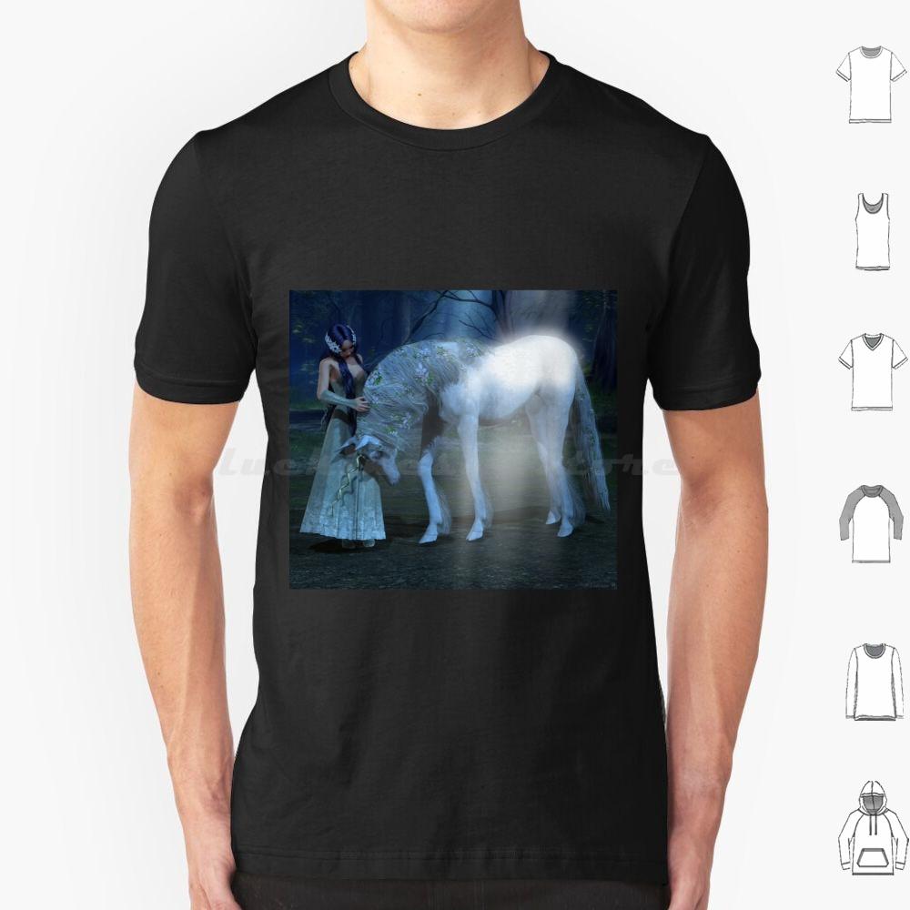 

Well Met By Moonlight T Shirt Cotton Men Women DIY Print Unicorn Princess And Unicorn Moonlight Under A Full Moon Unicorn And S