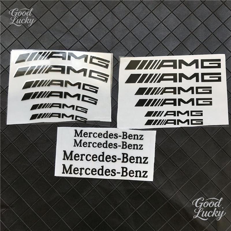 Q1983-Fashion 6pcs Car Styling Dustproof Stickers For Mercedes Benz AMG A C E R M Class CLA GLA W204 W210 W124 W205 W203 Auto Goods