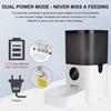 6L Food Dispenser Smart Automatic Visible Cover Pet Dog Cat Remote Control APP Timer Pet Feeder [Video/WiFi/Button Version]